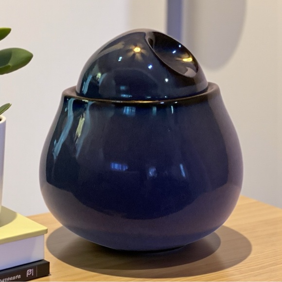 Sango Blue Ceramic Lidded Jar – Modern Round Storage Pot Sugar Bowl - Picture 6 of 6